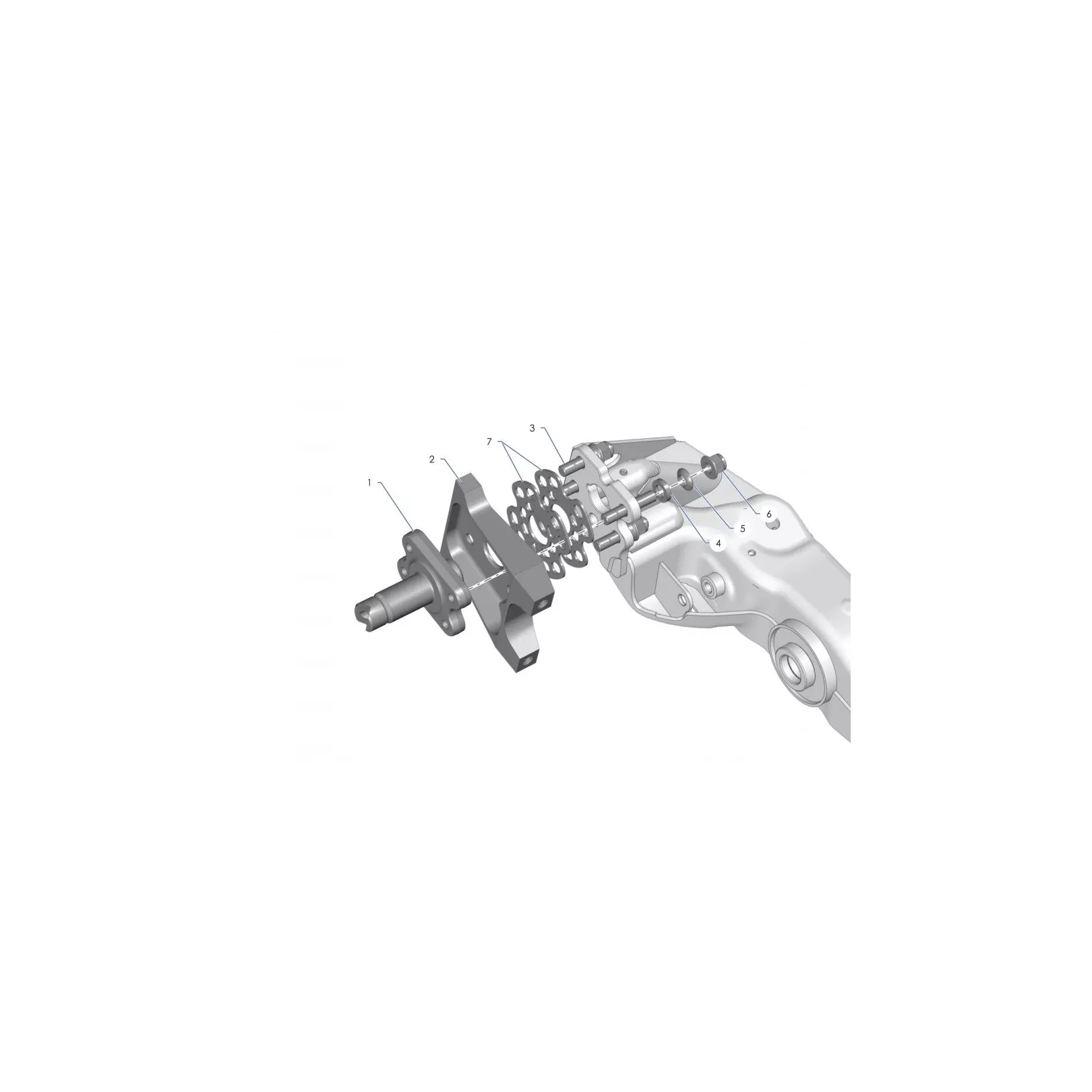 E22A Rear stub axle Tarmac